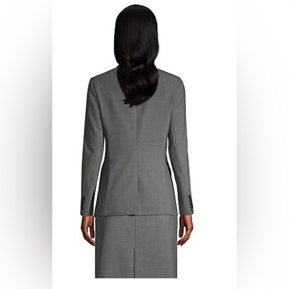 NWT WASHABLE WOOL BLEND TWO BUTTOM TRADITIONAL BLAZER BY LANDS END ❤️FULLY LINED - Picture 2 of 12